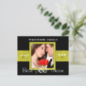 Foto Save the Date Ankündigungspostkarte (Stehend Vorderseite)