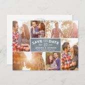 Foto Save the Date anzeigen Postkarte (Vorne/Hinten)