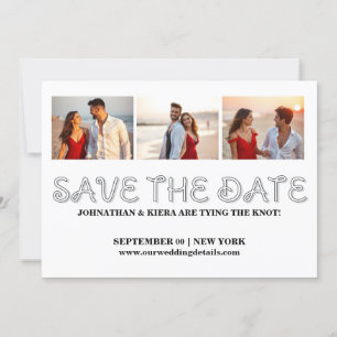 Foto Save the Date bearbeitbare Paare Hochzeit Einladung
