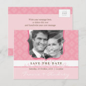 FOTO SAVE THE DATE :: Bilderrahmen-Eleganz 6 Ankündigungspostkarte (Vorne/Hinten)