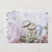 Foto Save the Date Blumenringe Ankündigungspostkarte (Vorne/Hinten)