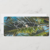 Foto Save the Date Boarding Pass Palm Einladung (Rückseite)