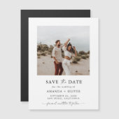 Foto Save the Date, Boho Minimalistisch Save the D Magnetkarte (Vorne/Hinten)