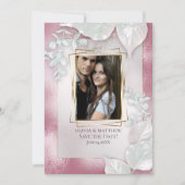 FOTO SAVE THE DATE | Burgundy Shimmer Einladung (Vorderseite)