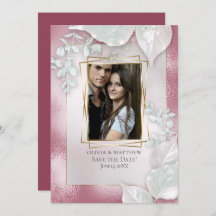 FOTO SAVE THE DATE | Burgundy Shimmer