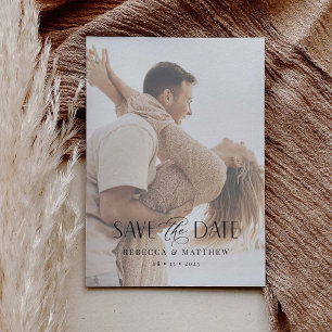 Foto Save the Date Card Boho Minimale Hochzeit