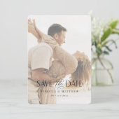 Foto Save the Date Card Boho Minimale Hochzeit (Stehend Vorderseite)
