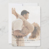 Foto Save the Date Card Boho Minimale Hochzeit (Vorderseite)