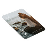 Foto Save the Date Card, elegant Moderne Magnet (Rechte Seite)