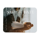 Foto Save the Date Card, elegant Moderne Magnet (Horizontal)
