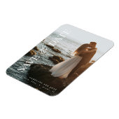 Foto Save the Date Card, elegant Moderne Magnet (Linke Seite)