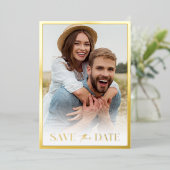 Foto Save the Date einfach Folieneinladung (Stehend vorne)