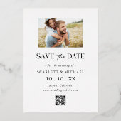 Foto Save the Date einfach Folieneinladung (Rückseite)