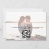 Foto Save the Date Einfach Minimalistischer QR-Cod (Rückseite)