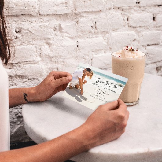 Foto Save the Date Einfache Kalligrafie