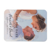 Foto Save the Date Einfache moderne Schrift Magnet (Horizontal)