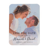 Foto Save the Date Einfache moderne Schrift Magnet (Vertikal)