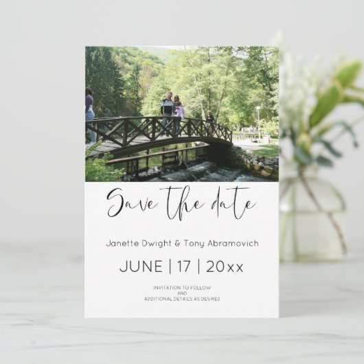 Foto Save the Date Einladung (Stehend Vorderseite)