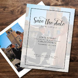 Foto Save the Date Einladung zur Hochzeit Postkarte