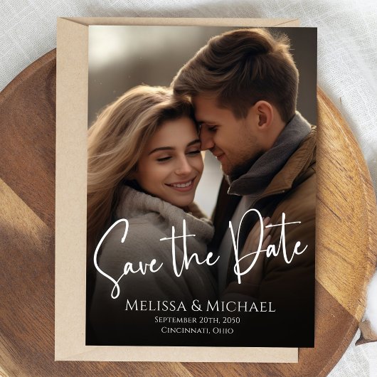 Foto Save the Date Elegant Classy Calligraphy