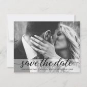 Foto Save the Date elegante Skriptwebsite Hochzeit (Vorderseite)