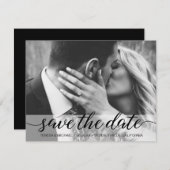 Foto Save the Date elegante Skriptwebsite Hochzeit (Vorne/Hinten)