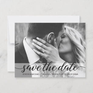 Foto Save the Date elegante Skriptwebsite Hochzeit