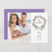 Foto Save the Date Elegantes Chic Lavendel Postkarte (Vorne/Hinten)