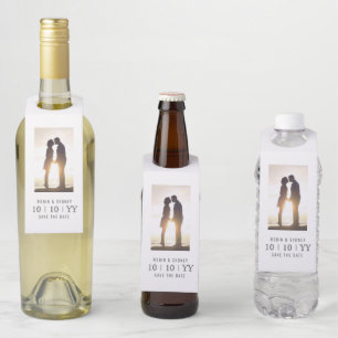 Foto   SAVE THE DATE   Flasche   weiß Flaschenanhänger