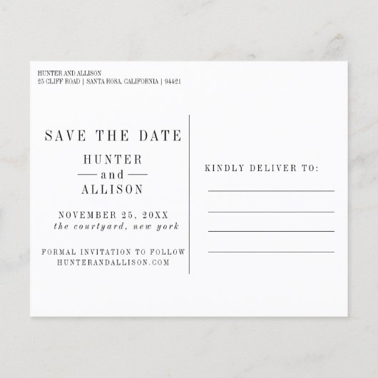 Foto Save the Date Flyer (Hinten)