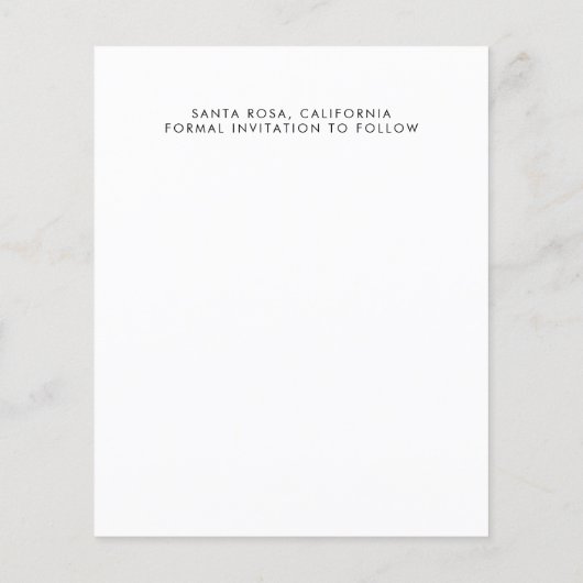 Foto Save the Date Flyer (Hinten)