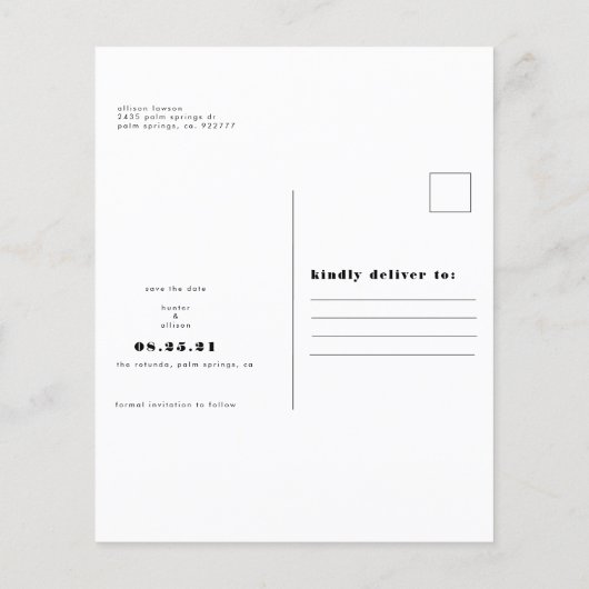 Foto Save the Date Flyer (Hinten)