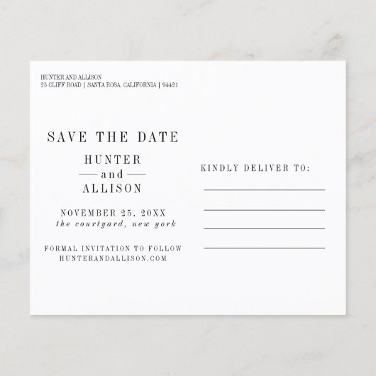 Foto Save the Date Flyer (Hinten)