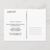 Foto Save the Date Foto Postkarte mit Kalender (Rückseite)