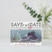 Foto Save the Date Foto Postkarte mit Kalender (Stehend Vorderseite)