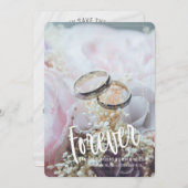 Foto Save the Date für immer Blumendesign Einladung (Vorne/Hinten)