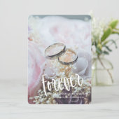 Foto Save the Date für immer Blumendesign Einladung (Stehend Vorderseite)