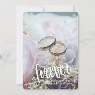 Foto Save the Date für immer Blumendesign Einladung