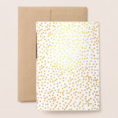 Foto Save the Date Gold Confetti Typografie Folienkarte (Rückseite mit Umschlag)