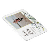 Foto Save the Date | Goldrahmen, Aquarellfarben Magnet (Rechte Seite)