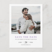 Foto Save the Date Hochzeit Einladung Postkarte (Vorderseite)