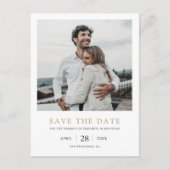 Foto Save the Date Hochzeit Einladung Postkarte (Vorderseite)