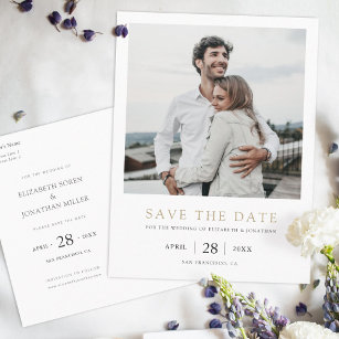 Foto Save the Date Hochzeit Einladung Postkarte