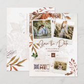 FOTO Save the Date, Hochzeit im Herbst QR-CODE für Postkarte (Vorne/Hinten)