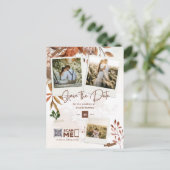 FOTO Save the Date, Hochzeit im Herbst QR-CODE für Postkarte (Stehend Vorderseite)