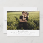 Foto Save the Date Hochzeitsankündigung (Rückseite)