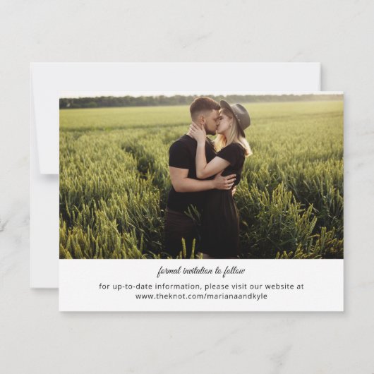 Foto Save the Date Hochzeitsankündigung (Rückseite)