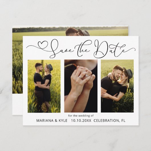 Foto Save the Date Hochzeitsankündigung (Vorne/Hinten)