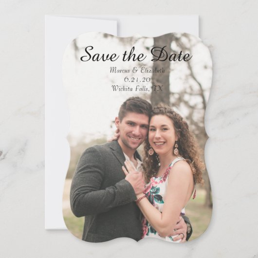 Foto Save the Date Hochzeitseinladung Einladung (Vorderseite)