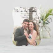 Foto Save the Date Hochzeitseinladung Einladung (Stehend Vorderseite)